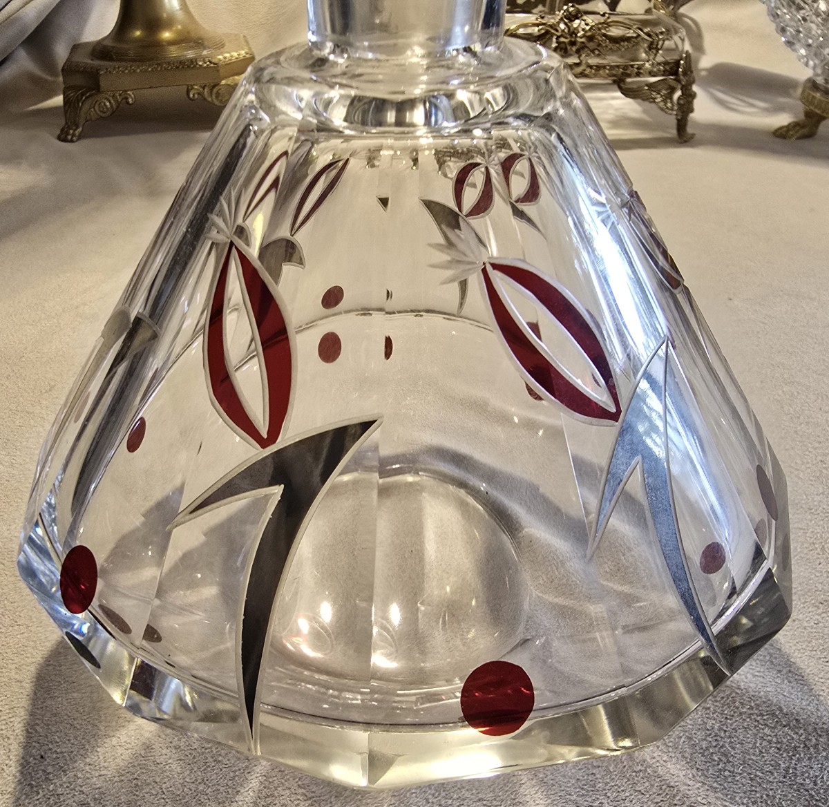ancien flacon à parfum en cristal Art Deco-photo-3