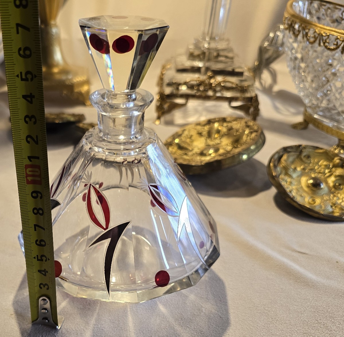 ancien flacon à parfum en cristal Art Deco-photo-5
