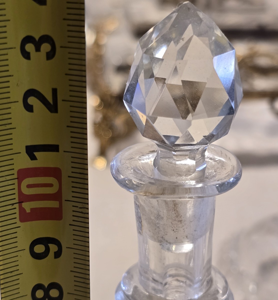 Lot Of Four Antique Miniature Bottles In Glass And Crystal-photo-4