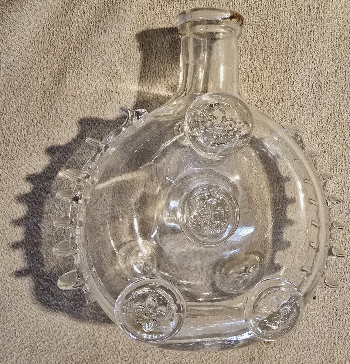 Lot Of Four Antique Miniature Bottles In Glass And Crystal-photo-2