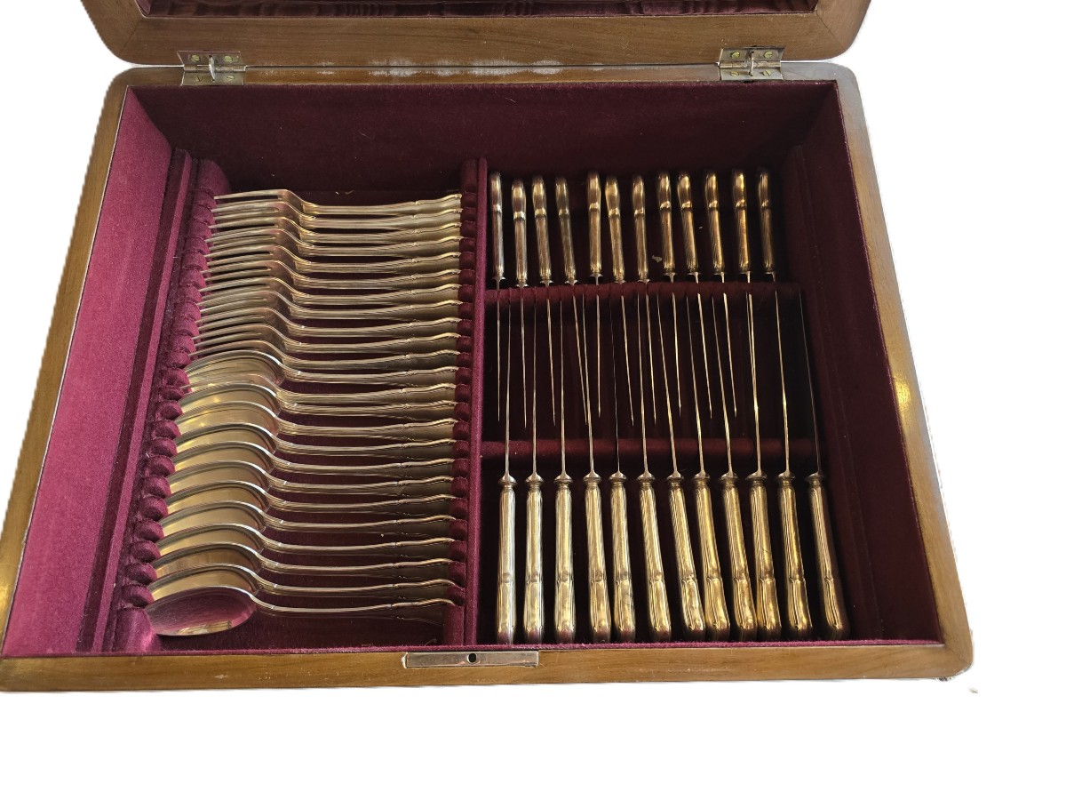 Antique 77-piece Silver-plated Flatware Set-photo-2