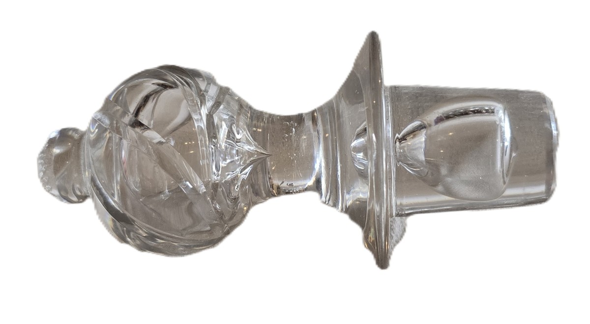 Antique Engraved Crystal Carafe, Attributed To Baccarat-photo-5