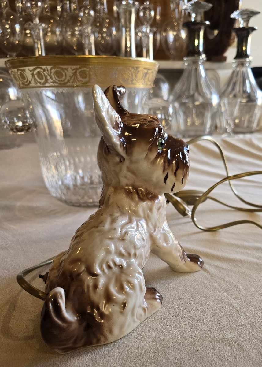 Vintage Ceramic Nightlight Shaped Like A Terrier Dog, Made In Japan-photo-1