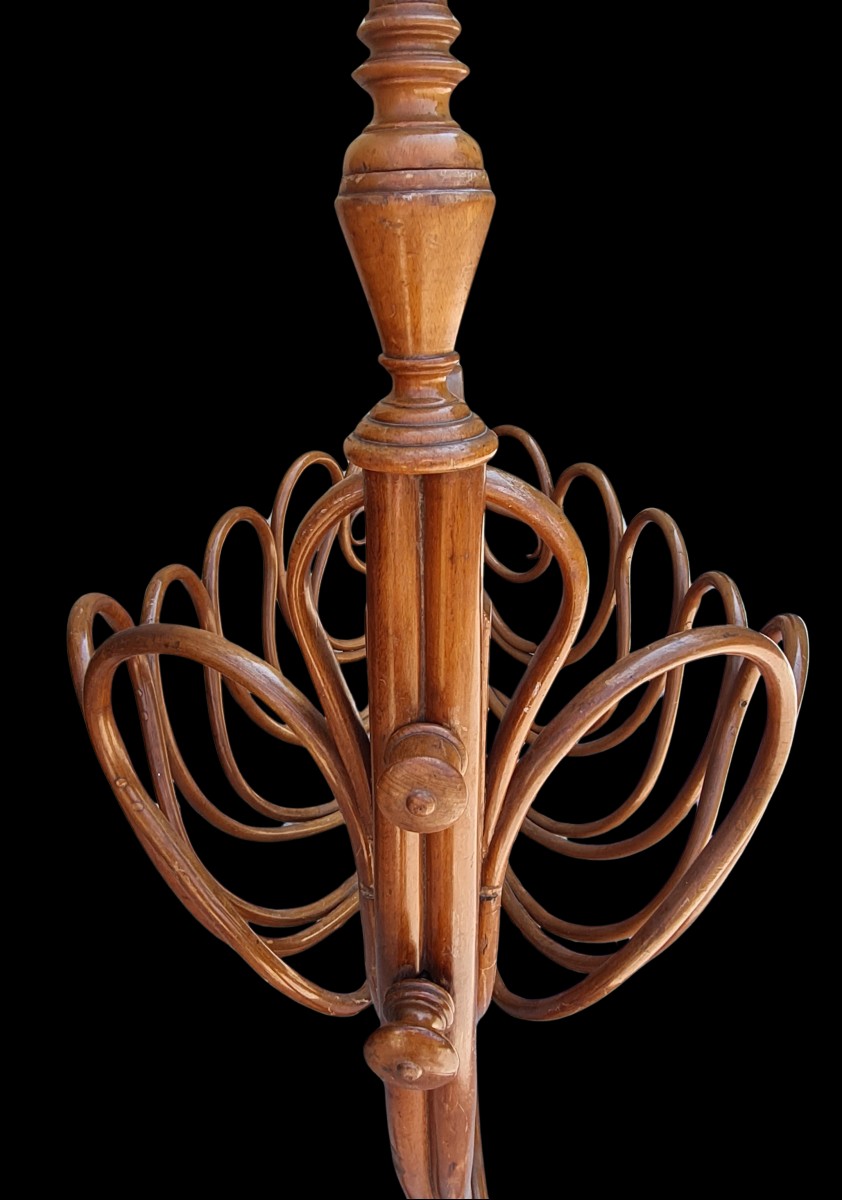 Ancien berceau en hêtre courbé Thonet-photo-3