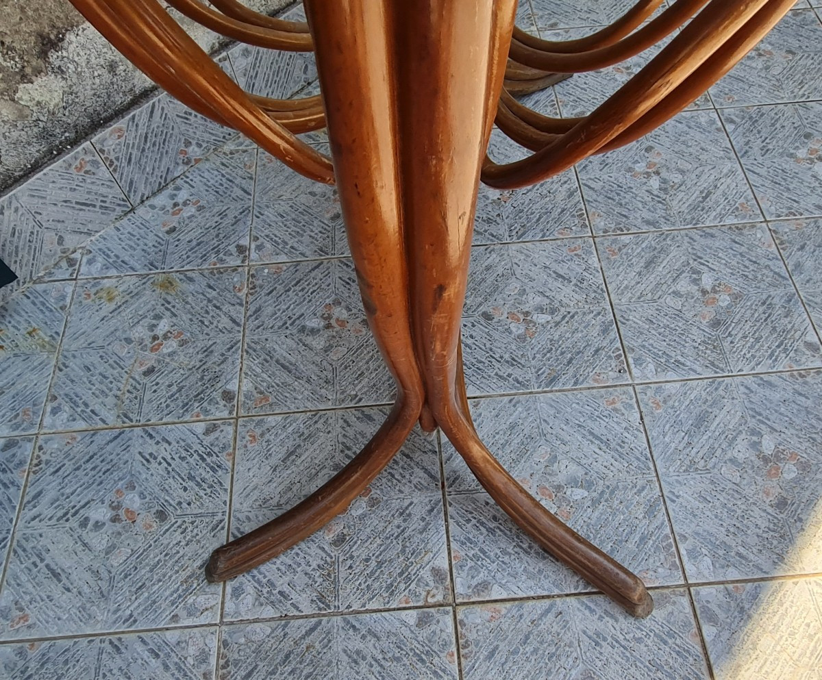 Ancien berceau en hêtre courbé Thonet-photo-6