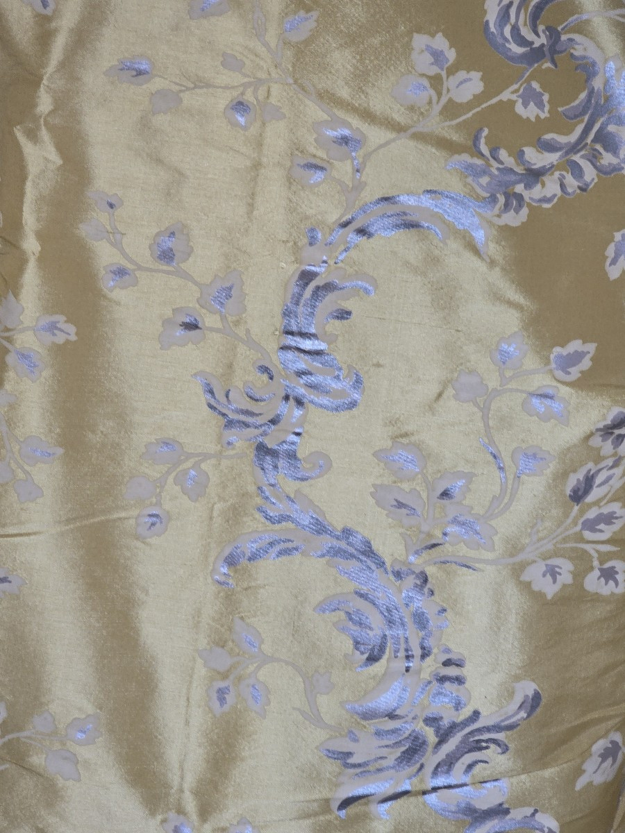paire de tentures rideaux pure soie Laura Ashley-photo-2