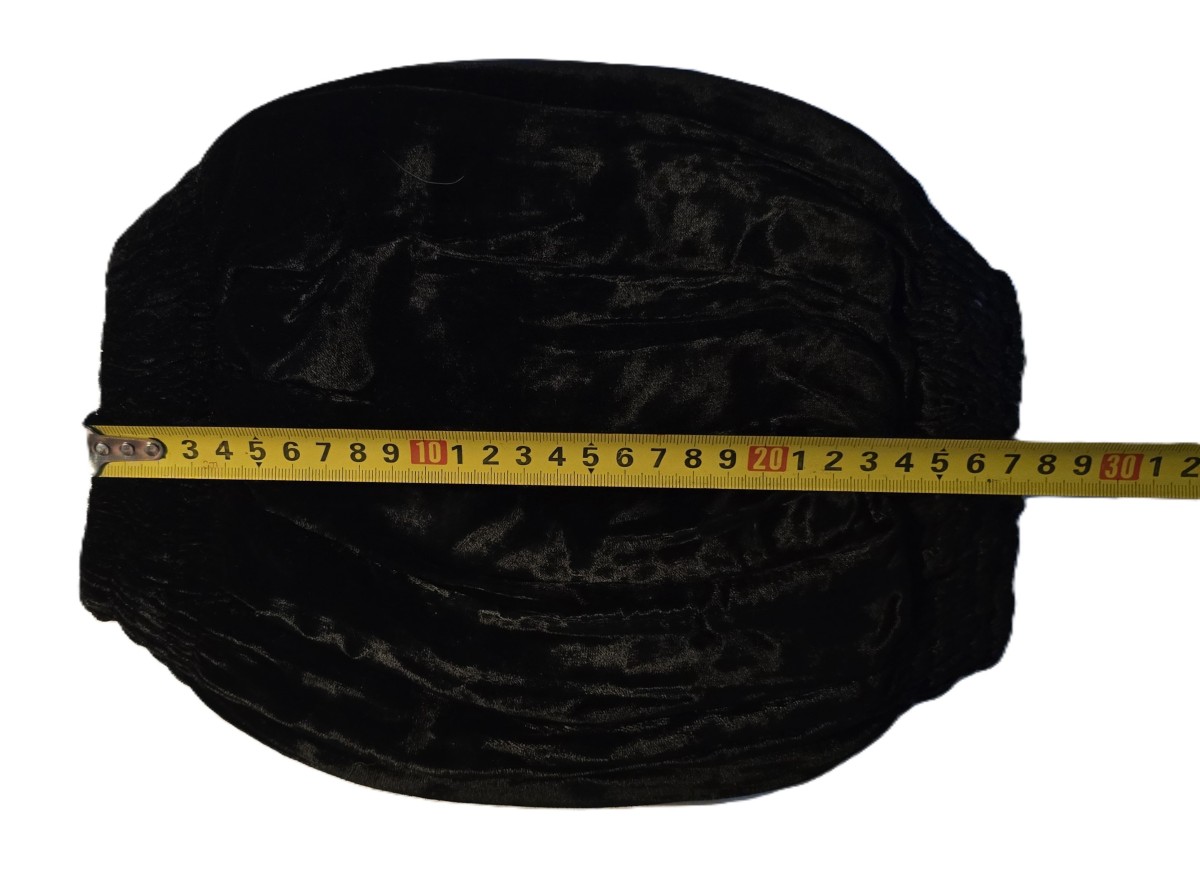 Antique Black Silk Velvet Hand Warmer Muff-photo-3