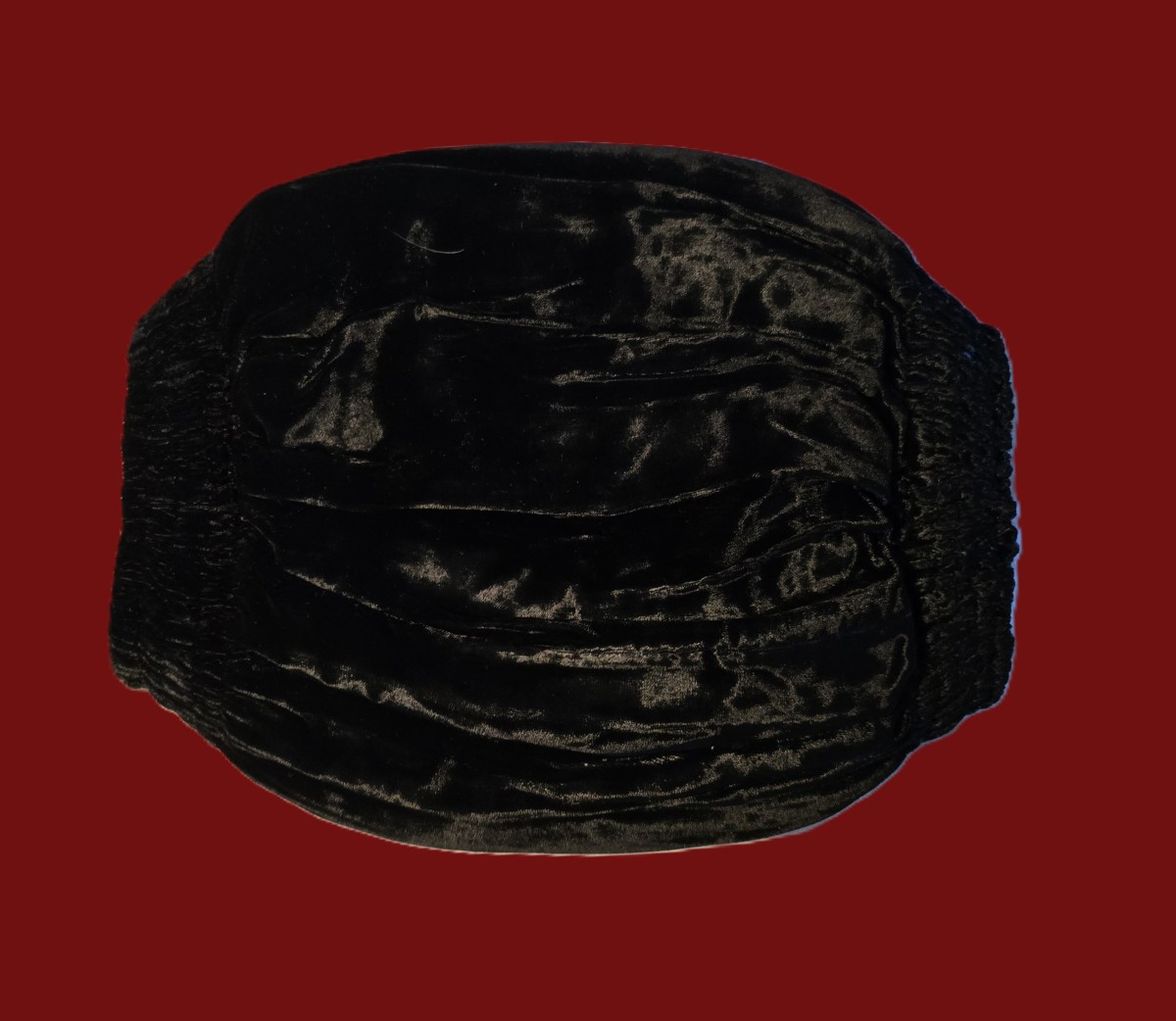 Antique Black Silk Velvet Hand Warmer Muff
