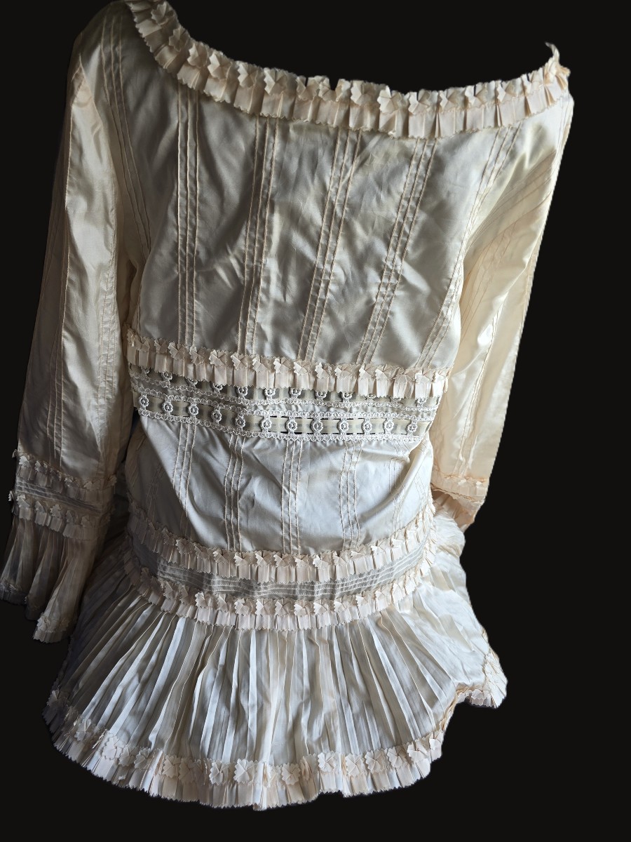 Silk Blouse With Lace Inserts-photo-3