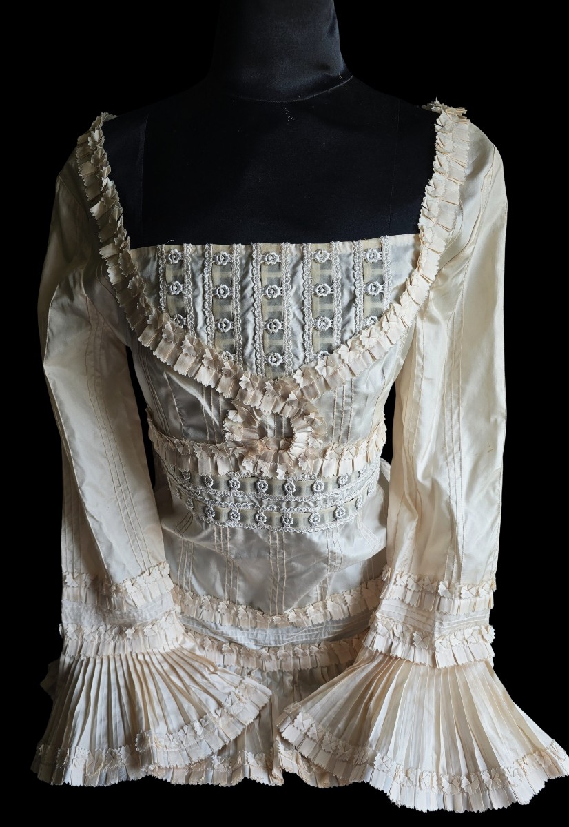 Silk Blouse With Lace Inserts