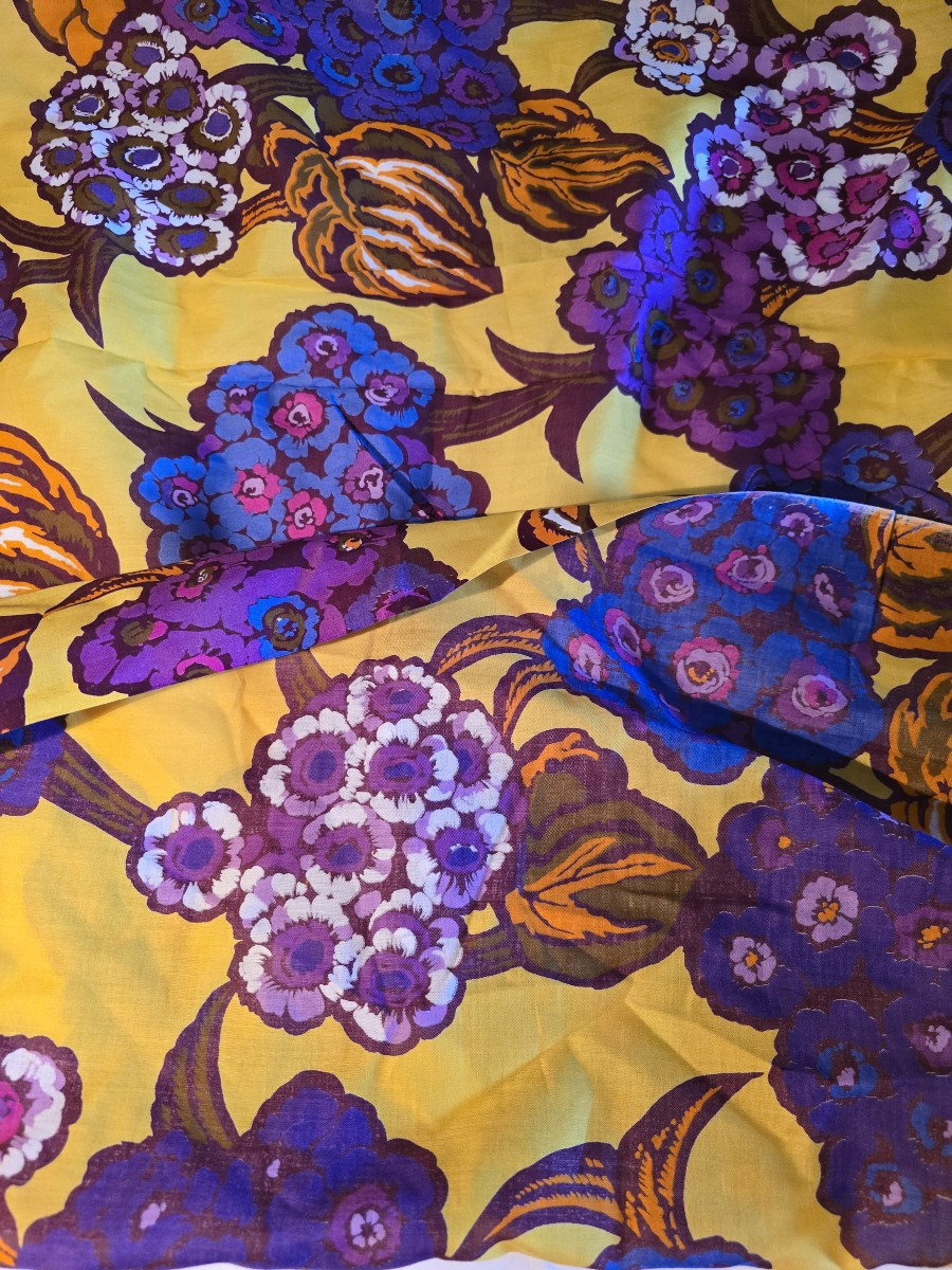 Long métrage de coton fin imprimé vers 1980-photo-3