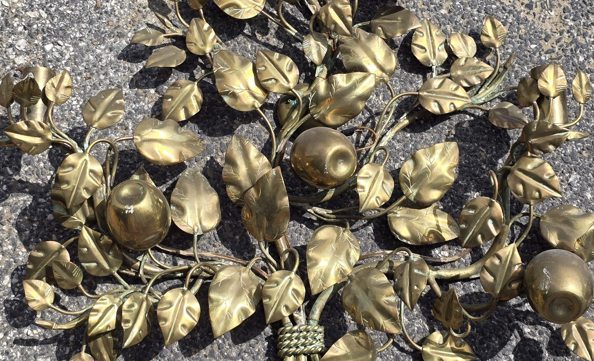 Paire d’appliques murales “L’Arbre du Jardin d’Eden” – Maison Roche France, vers 1970 -photo-4