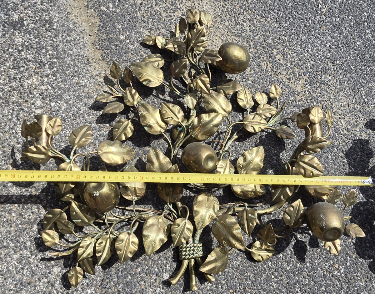 Paire d’appliques murales “L’Arbre du Jardin d’Eden” – Maison Roche France, vers 1970 -photo-5