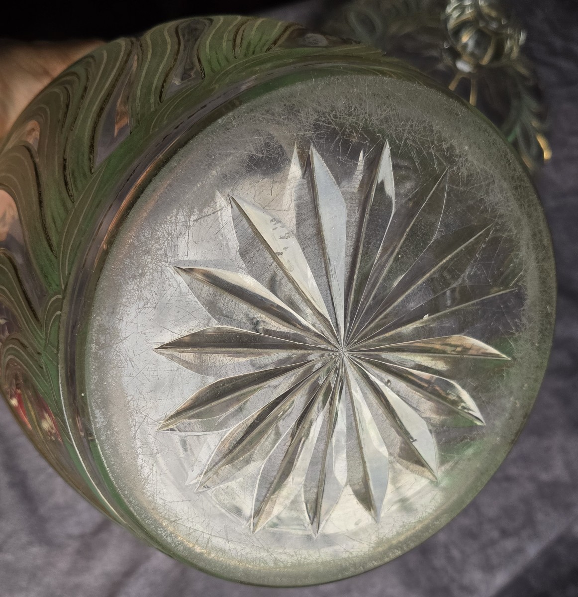 Antique Enamelled Crystal Covered Jar, Bohemia Or Austria, Art Nouveau – Jugendstil-photo-7
