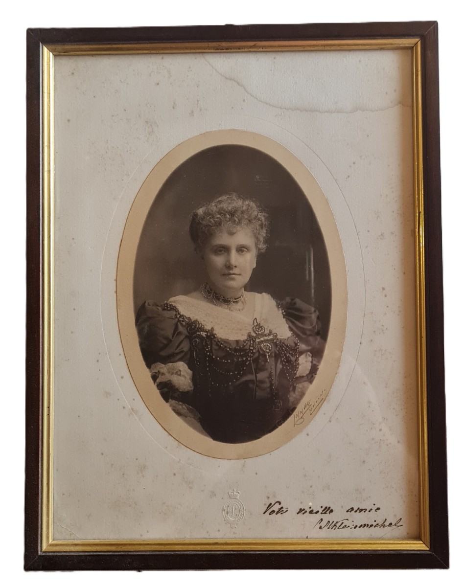 Photo autographe fin XIX de l'aristocrate Marie Edouardovna Kleinmichel atelier Lafayette