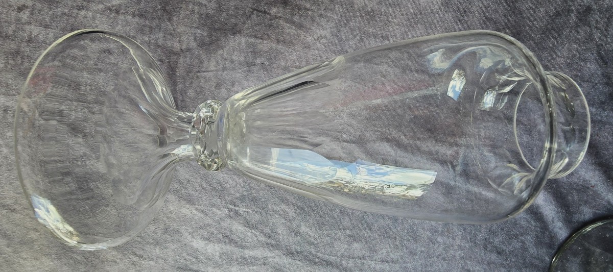 Old Cut Crystal Vase-photo-2