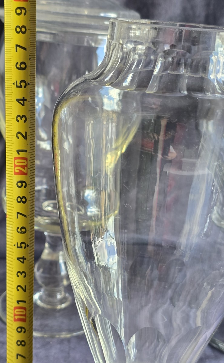 Old Cut Crystal Vase-photo-5