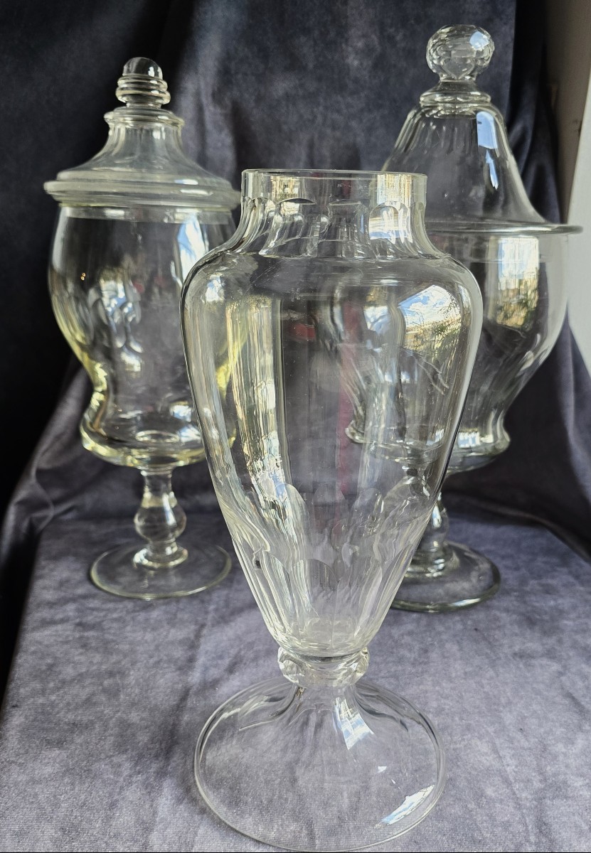Old Cut Crystal Vase