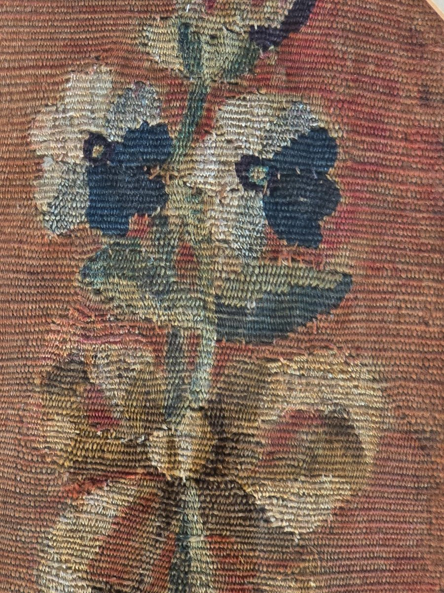  Quatre fragments de tapisserie Aubusson  encadrés XVIII ème siècle-photo-2