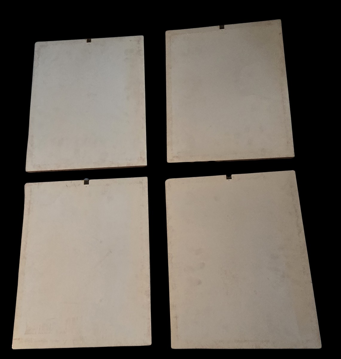  Quatre fragments de tapisserie Aubusson  encadrés XVIII ème siècle-photo-6