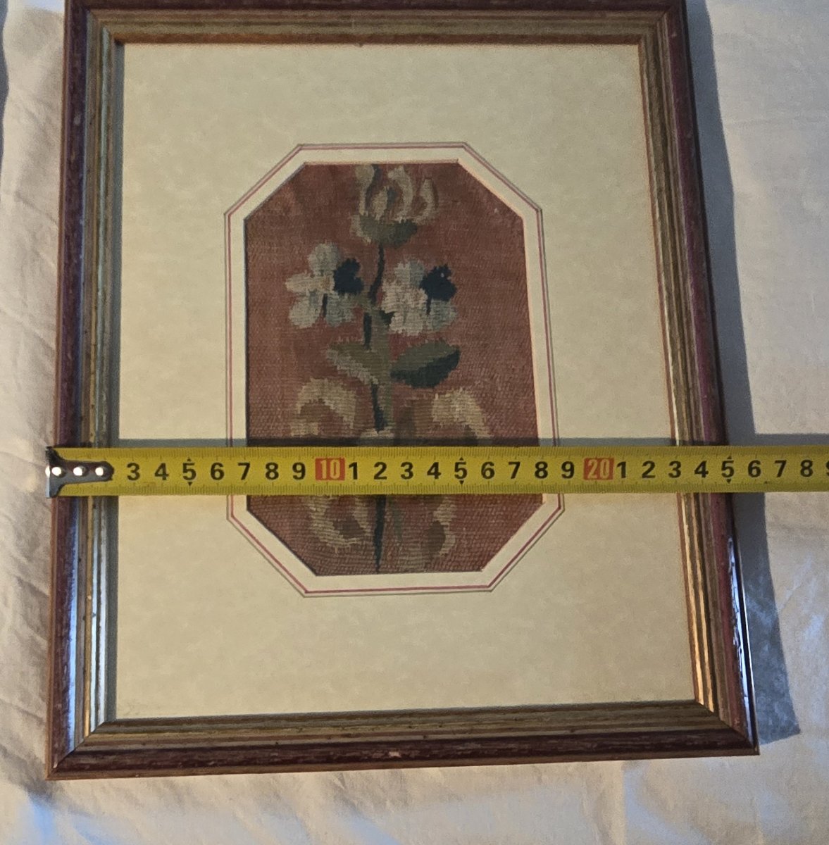  Quatre fragments de tapisserie Aubusson  encadrés XVIII ème siècle-photo-7