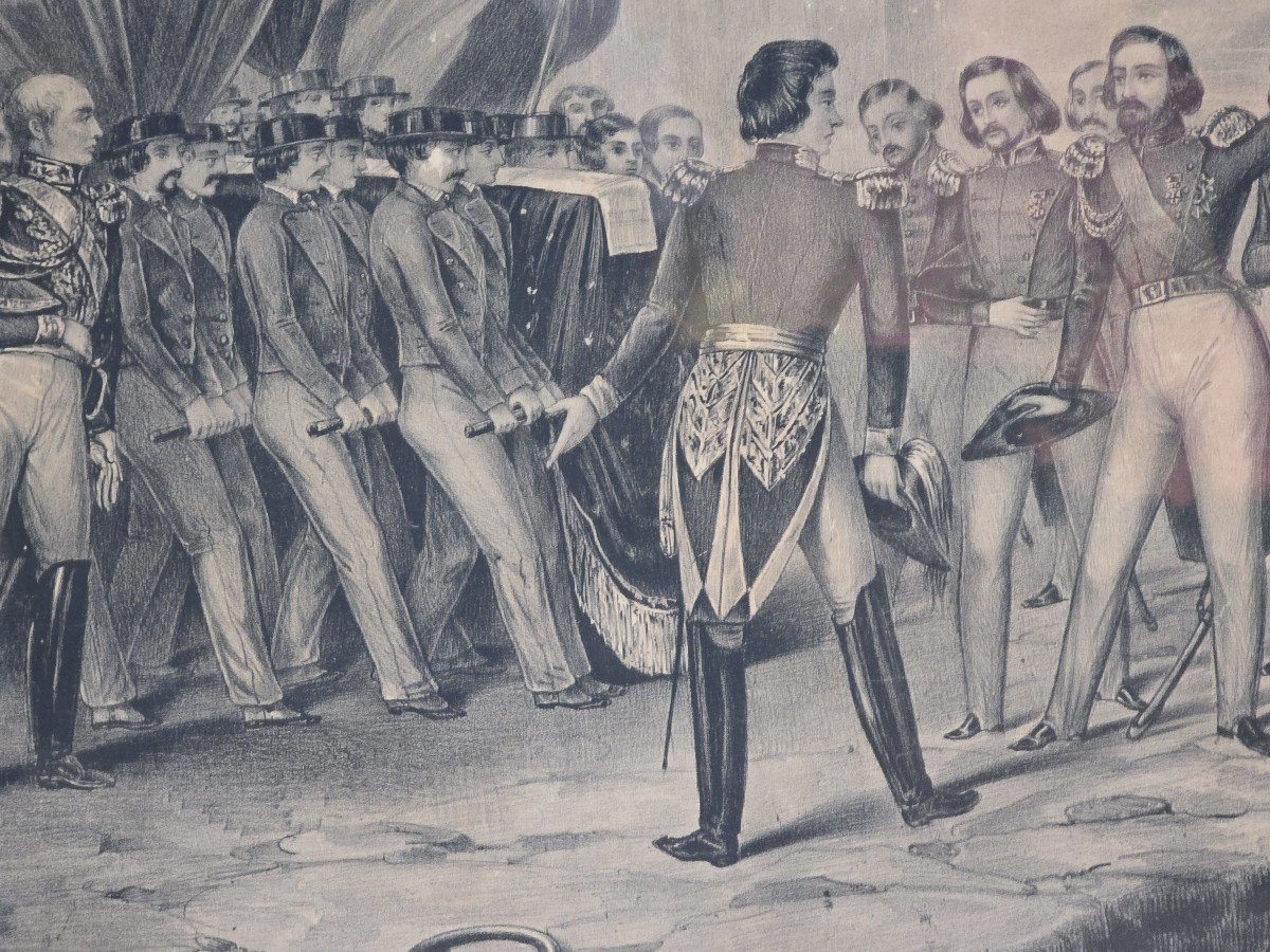 Set Of Three 19th-century Lithographs Depicting The Return To Paris Of The Ashes Of Napoleon I-photo-3