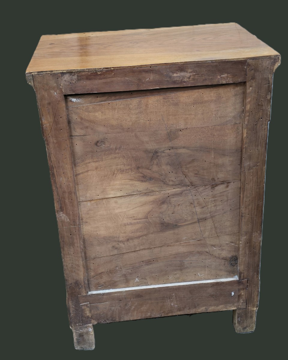 Antique Walnut Bedside Table, Italy, Empire Period, Early 19th Century-photo-1