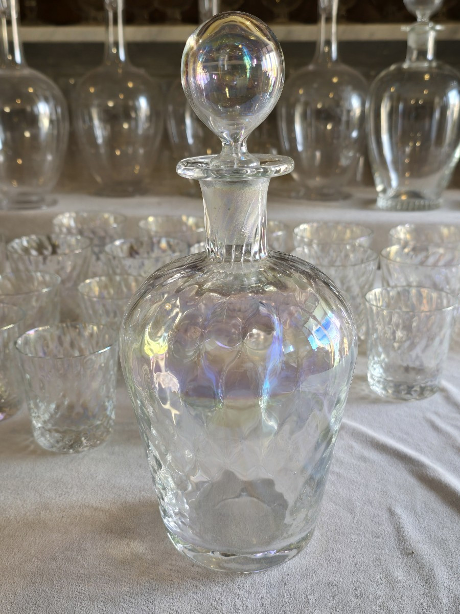 Ancien service de verres pour 12 personnes Nason Moretti Murano vers 1960-photo-1