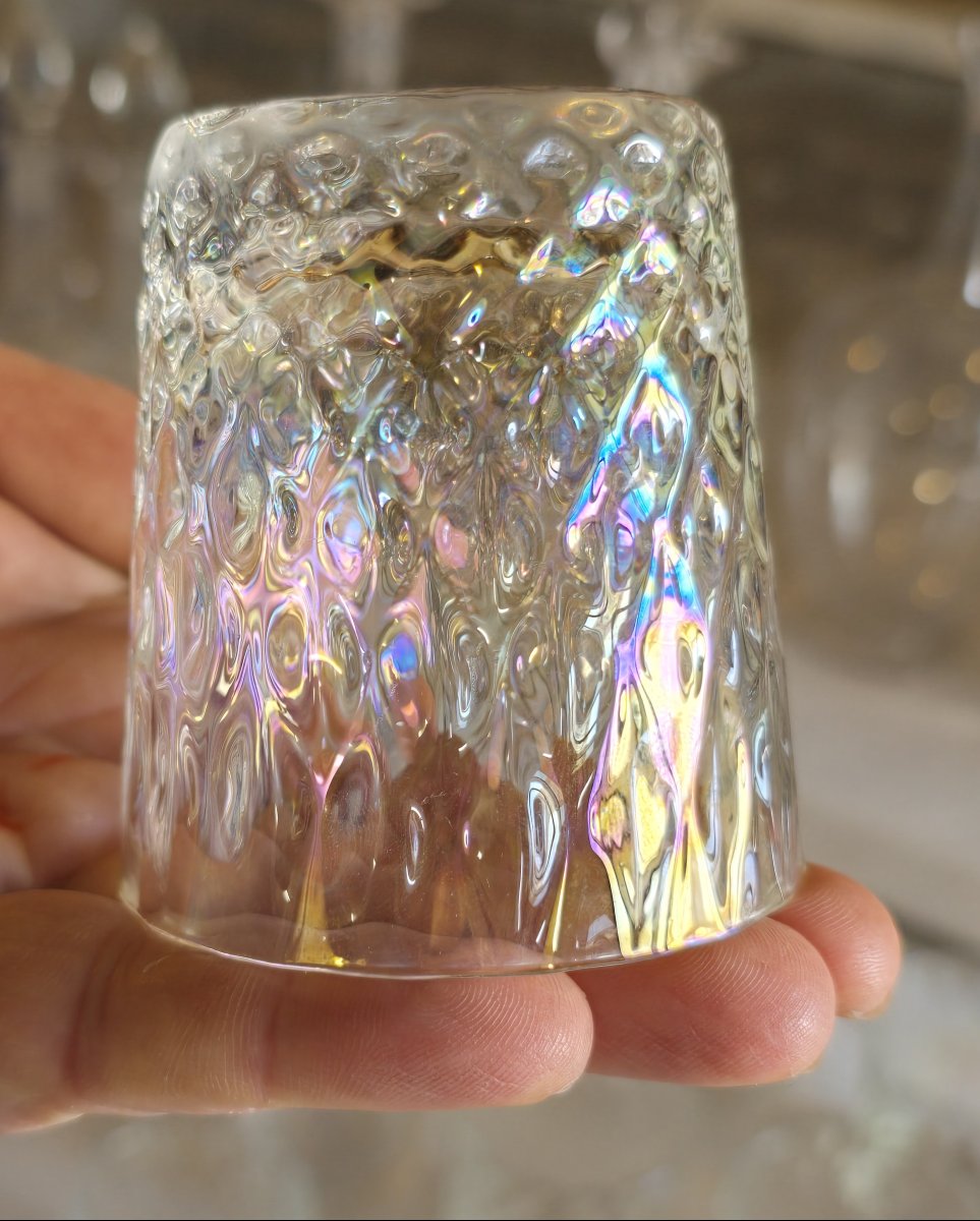 Ancien service de verres pour 12 personnes Nason Moretti Murano vers 1960-photo-7