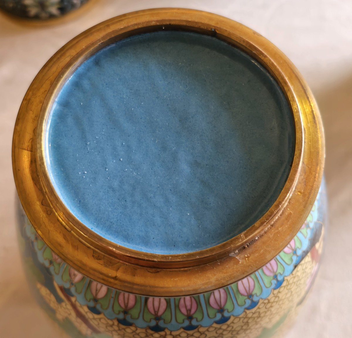 Cloisonné Enamel Vase, China, Mid-20th Century Height: 25.5 Cm-photo-5