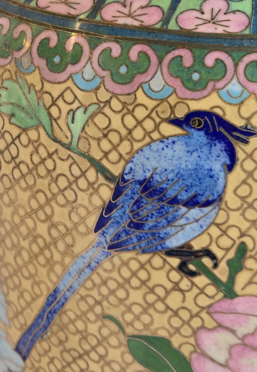 Cloisonné Enamel Vase, China, Mid-20th Century Height: 25.5 Cm-photo-6