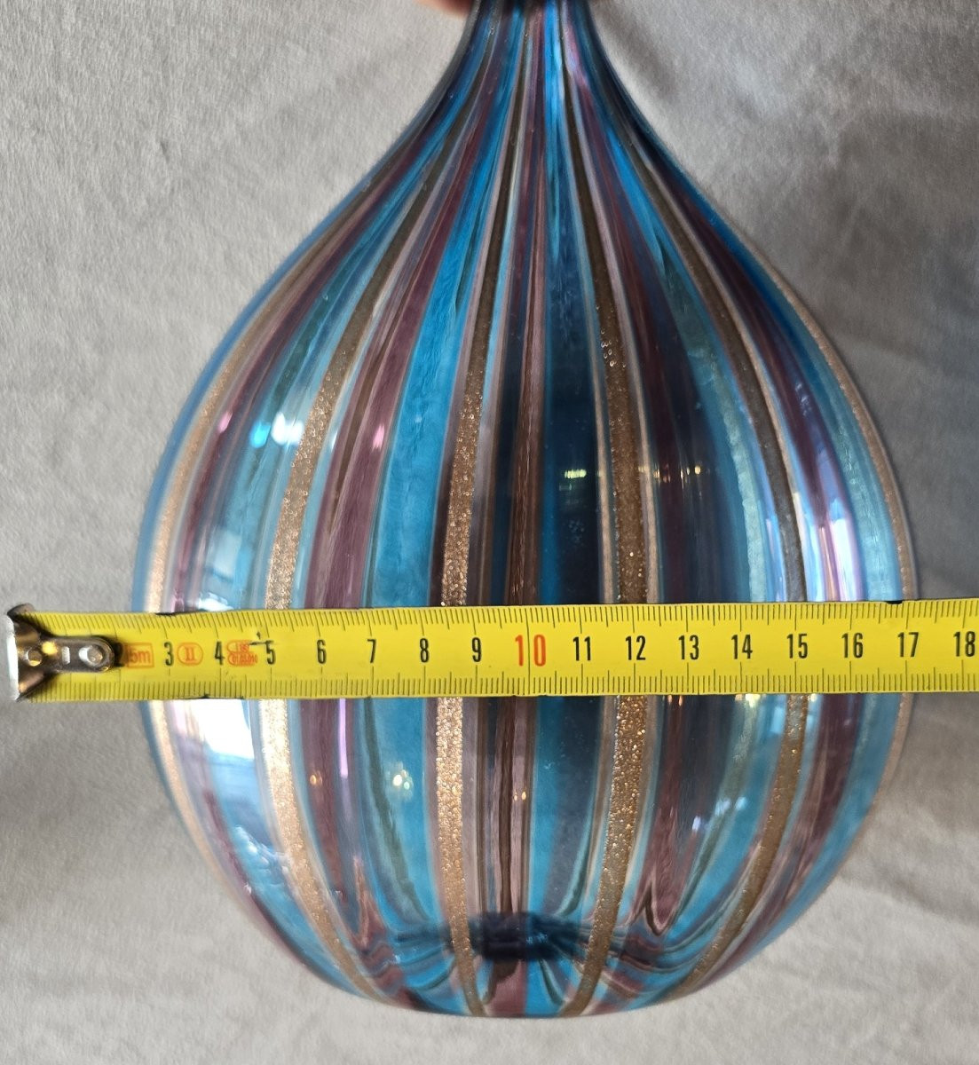 Blown Glass Bottle – Murano, Attributed To Salviati, 1960s–1970s-photo-4