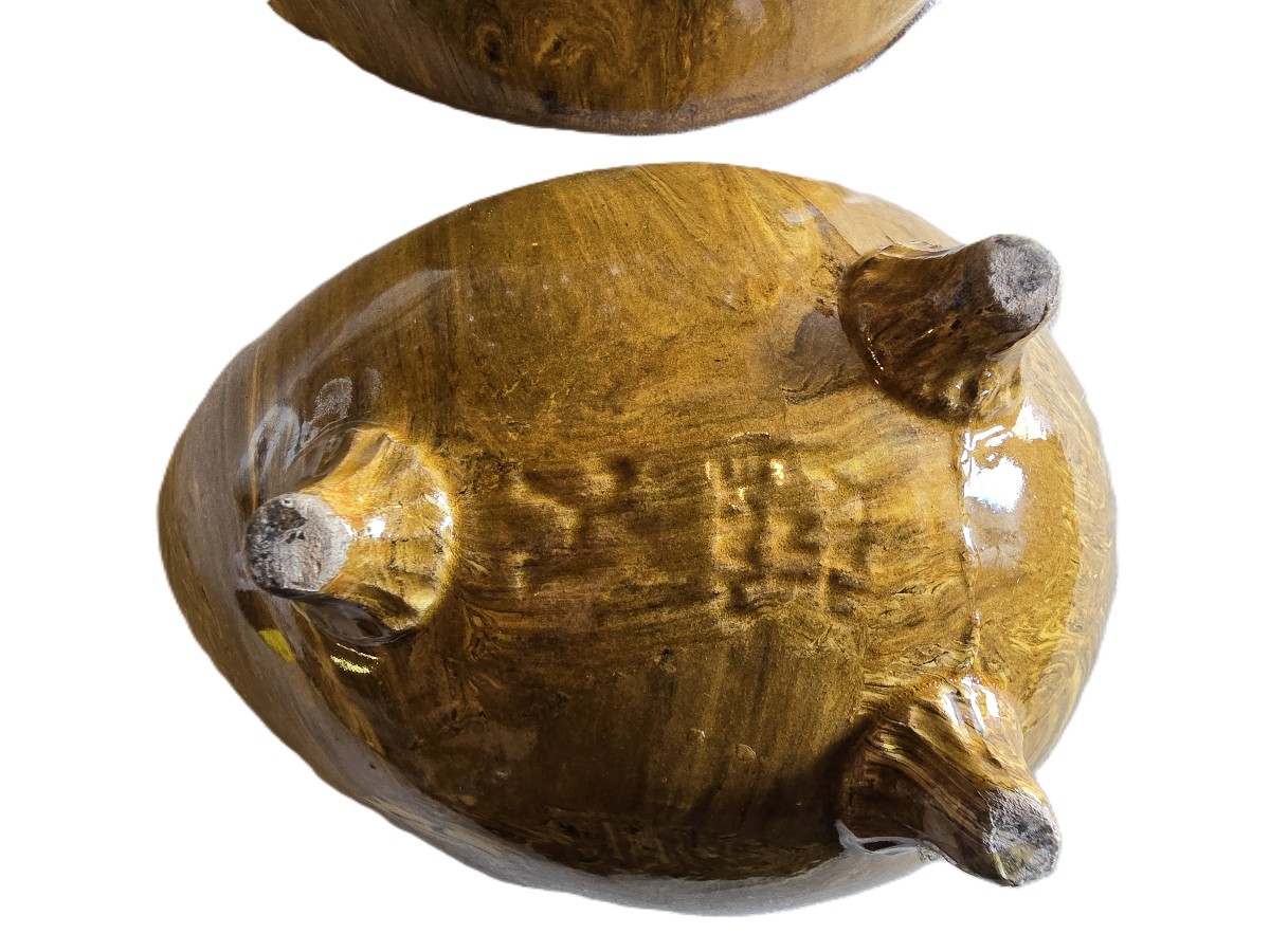 Neriage Ceramic Box In The Shape Of An Egg – Italy, Circa 1960-photo-1