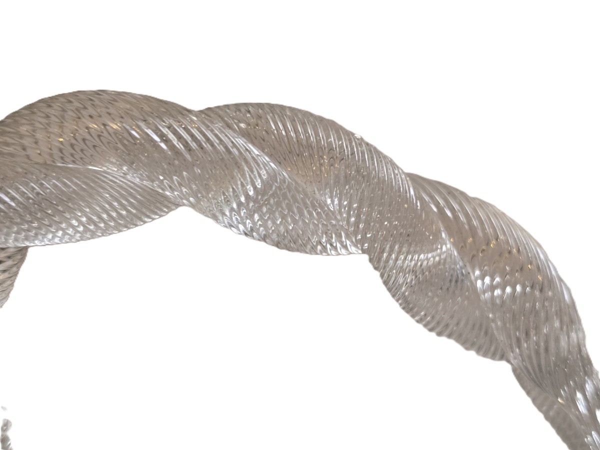 Ancien Pichet,  Broc à Rafraichir En verre soufflé Baccarat -photo-2