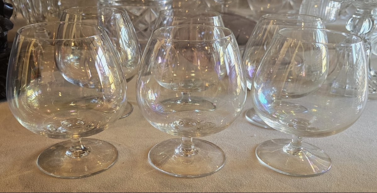 Set Of 6 Blown Glass Cognac Glasses, Nason Moretti, 1960s-photo-2