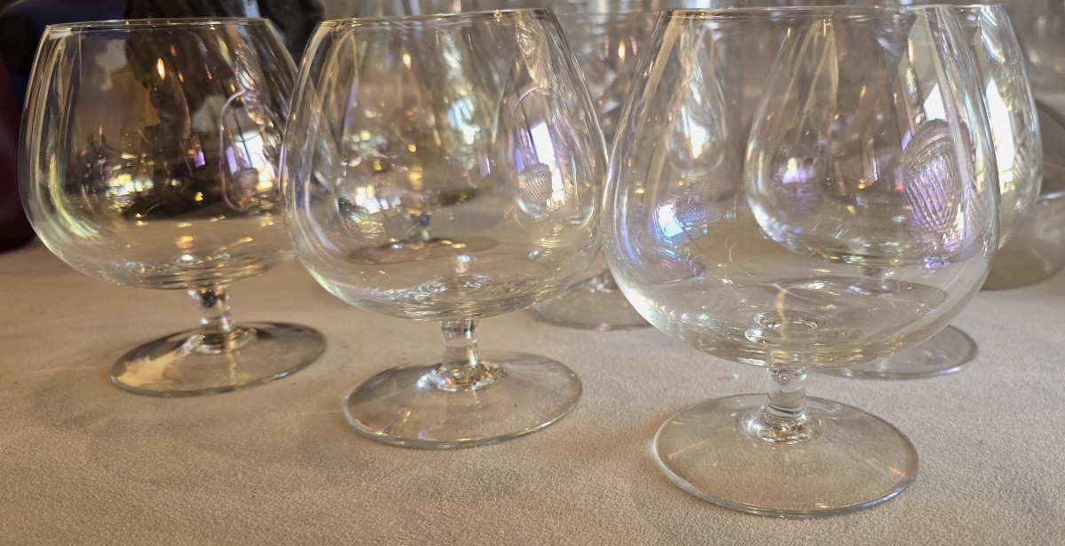 Set Of 6 Blown Glass Cognac Glasses, Nason Moretti, 1960s-photo-4