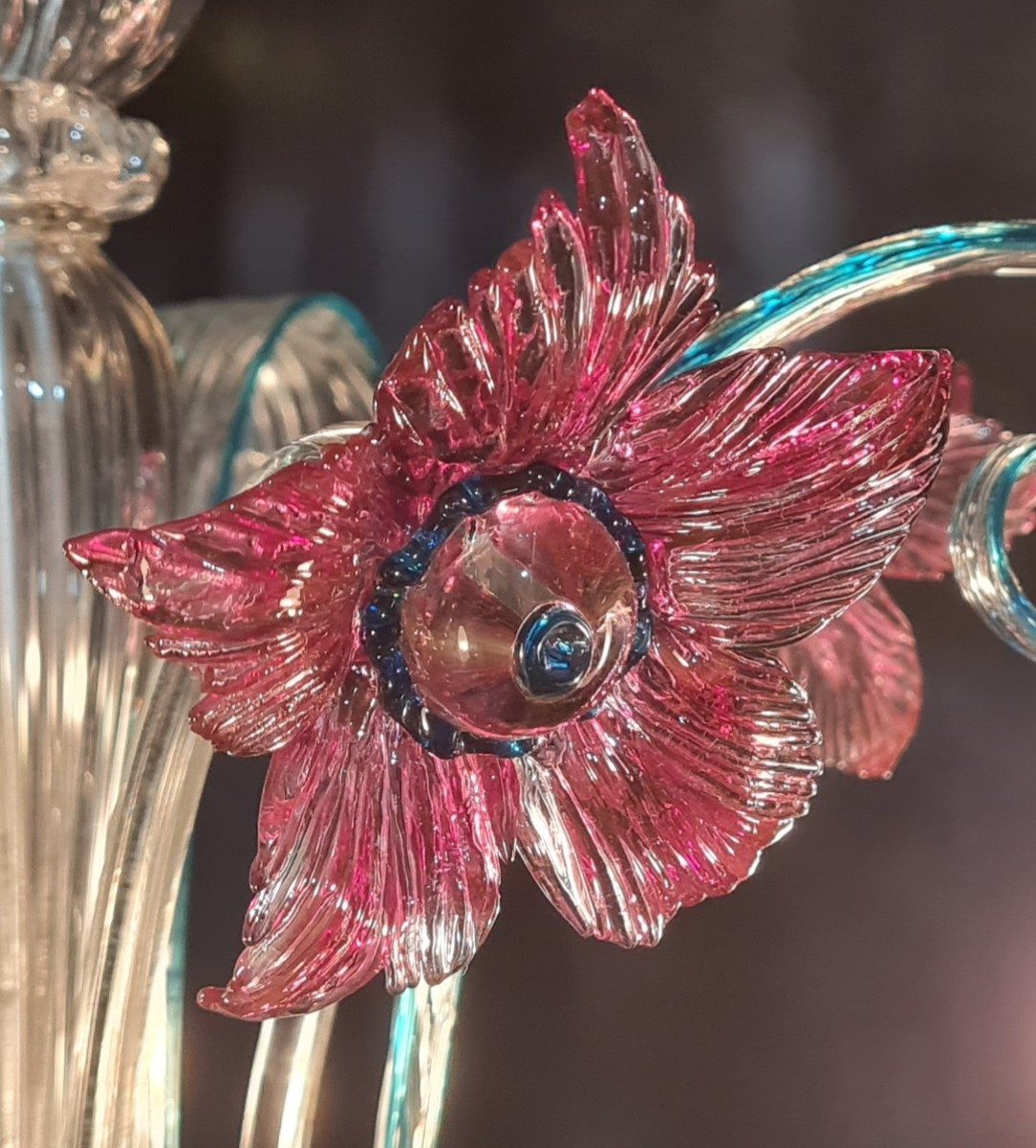 ancien lustre de Murano en verre soufflé  -photo-1