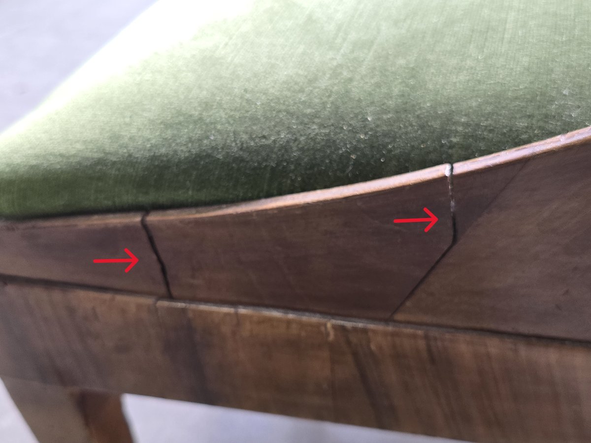 Pair Of Directoire‑style Chairs, Crafted In Italy Around The Mid‑20th Century-photo-3