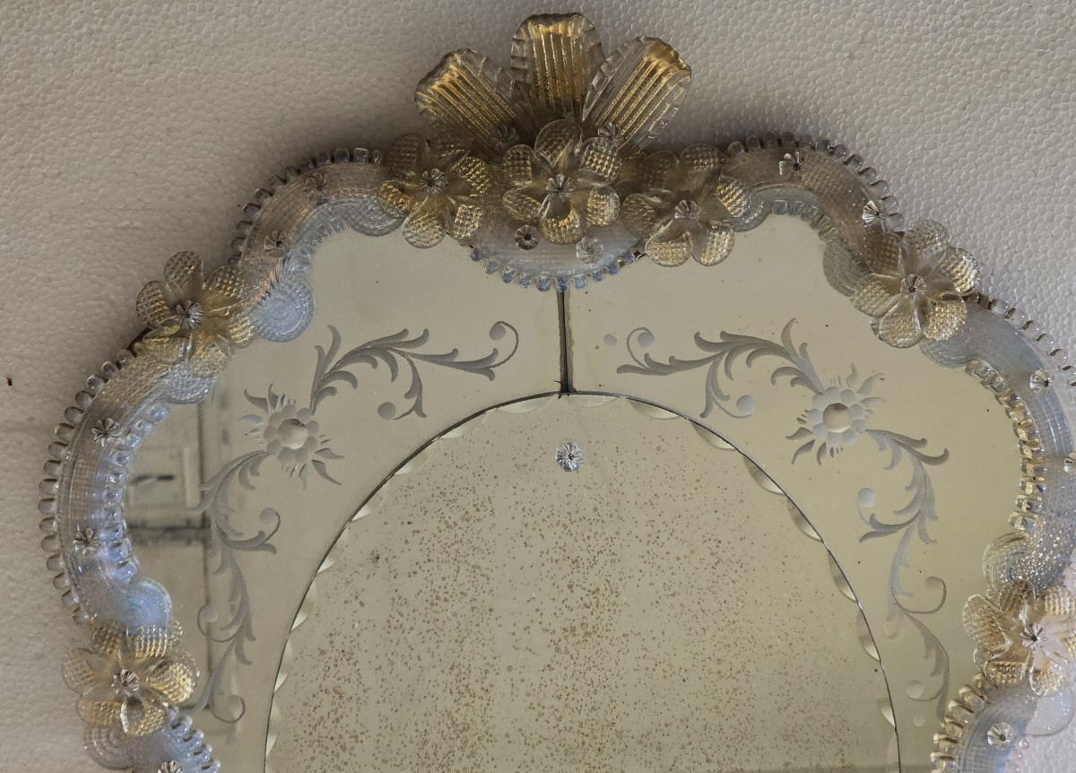 Venetian Wall Mirror, Mid‑20th Century-photo-2