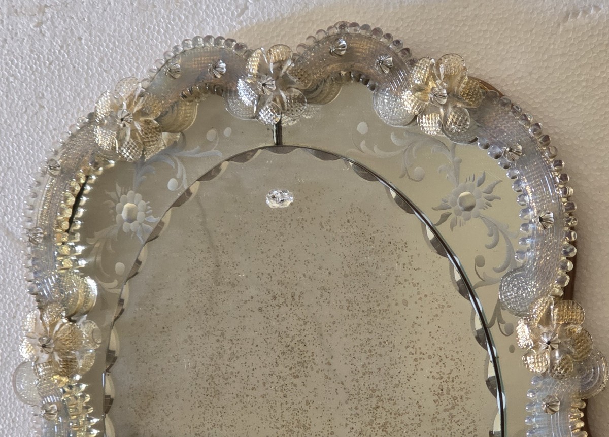 Venetian Wall Mirror, Mid‑20th Century-photo-4