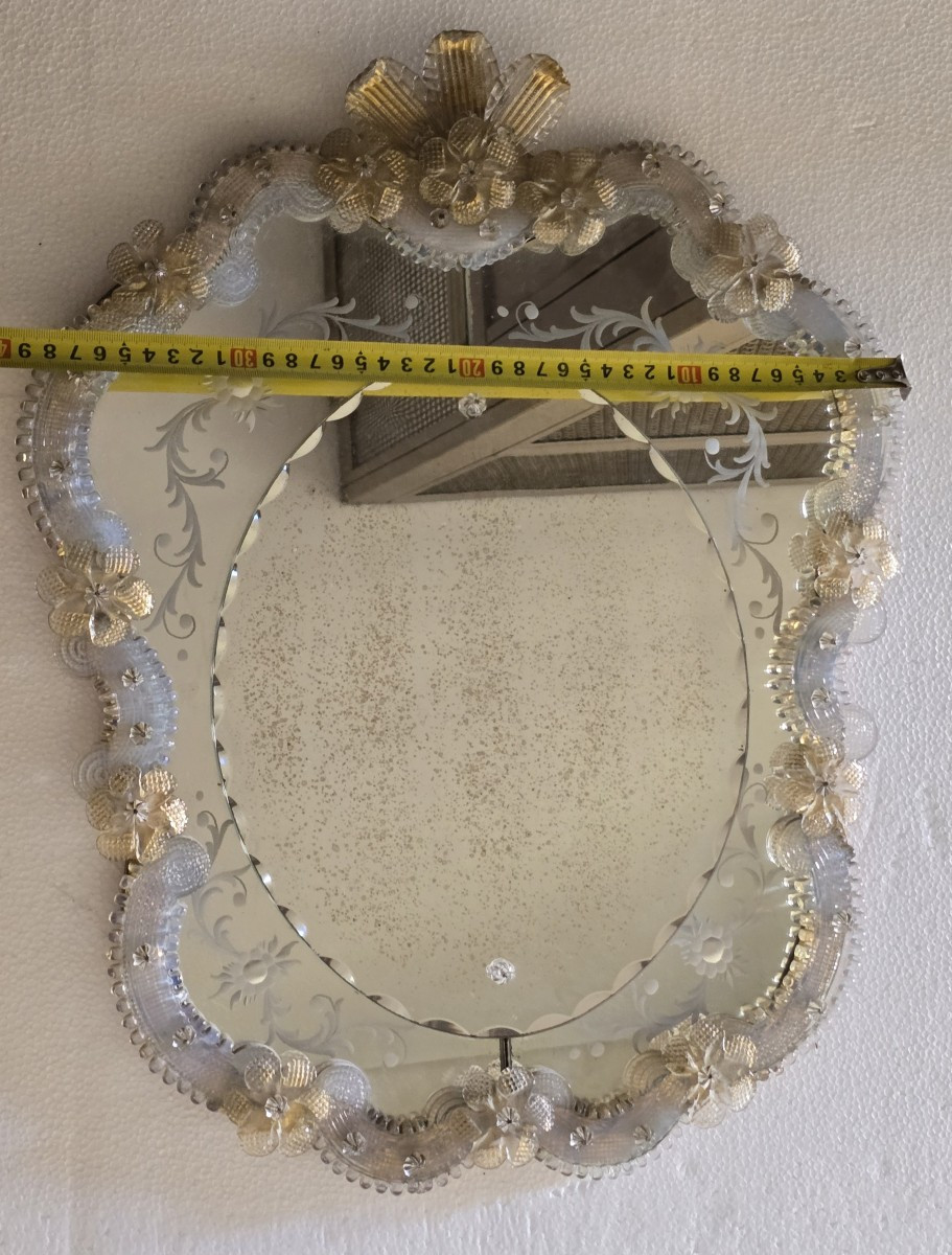 Venetian Wall Mirror, Mid‑20th Century-photo-6