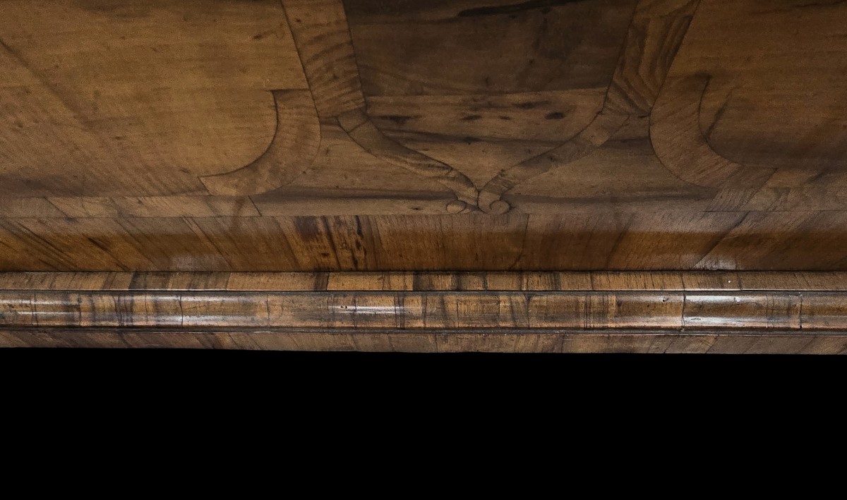 Coffre de marriage ancien en noyer Autriche fin XVIII ème siècle-photo-1