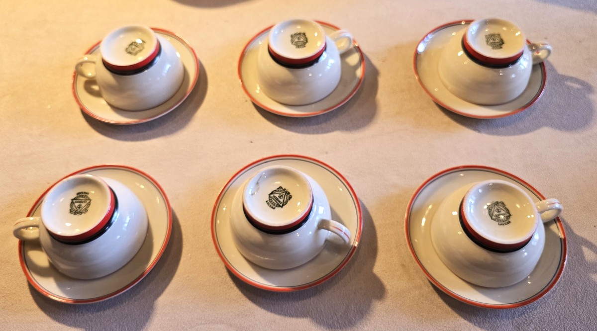 Antique Art Deco Porcelain Coffee Set, Italy, Guido Andlovitz, Laveno-photo-2