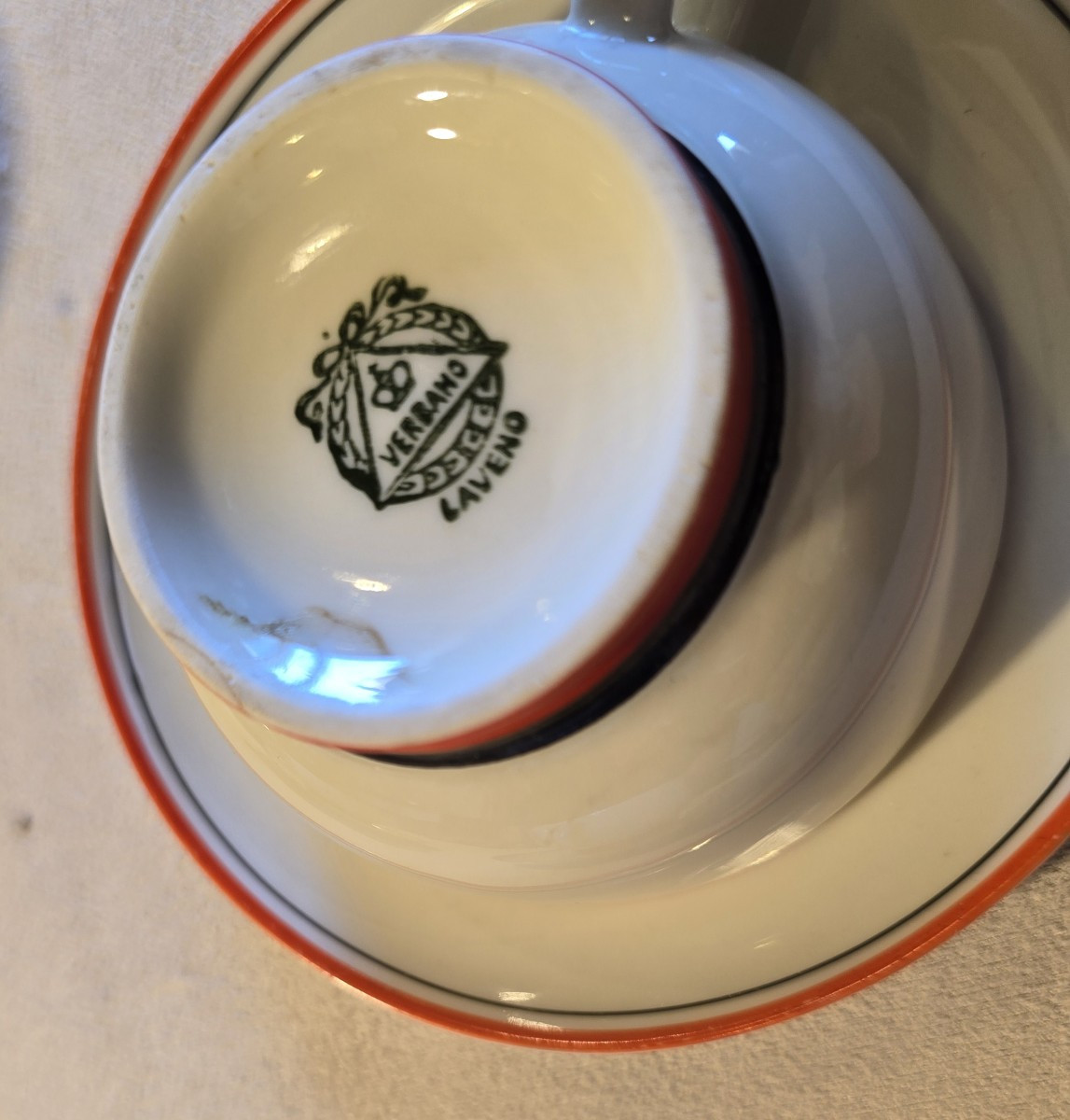 Antique Art Deco Porcelain Coffee Set, Italy, Guido Andlovitz, Laveno-photo-3