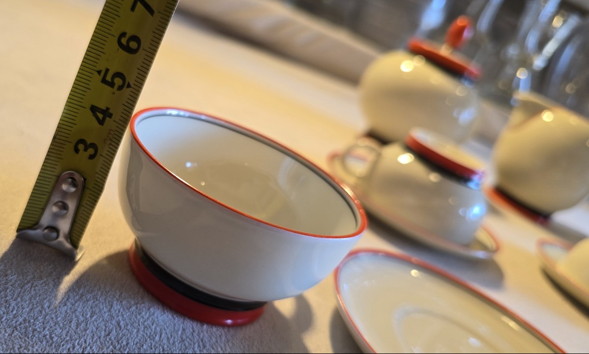 Antique Art Deco Porcelain Coffee Set, Italy, Guido Andlovitz, Laveno-photo-8