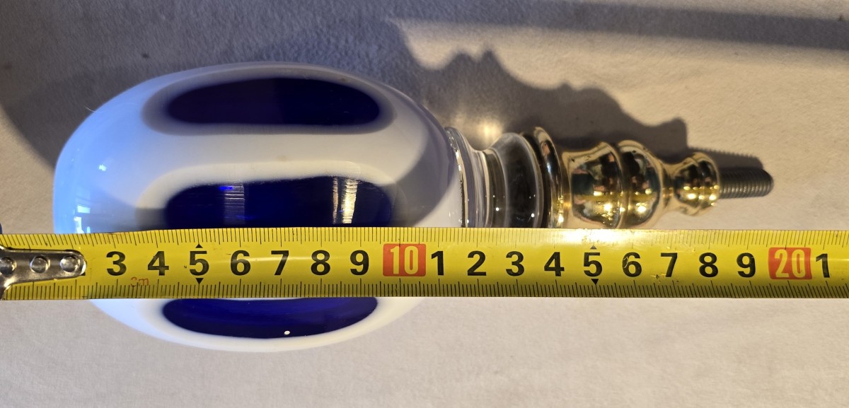 Pair Of Antique Bohemian Crystal Stair Finials-photo-3