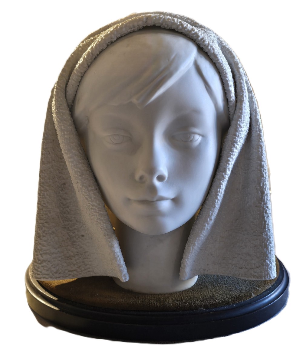 Head Of A Young Veiled Woman – Early Lladró Biscuit, 1969‑1985-photo-2