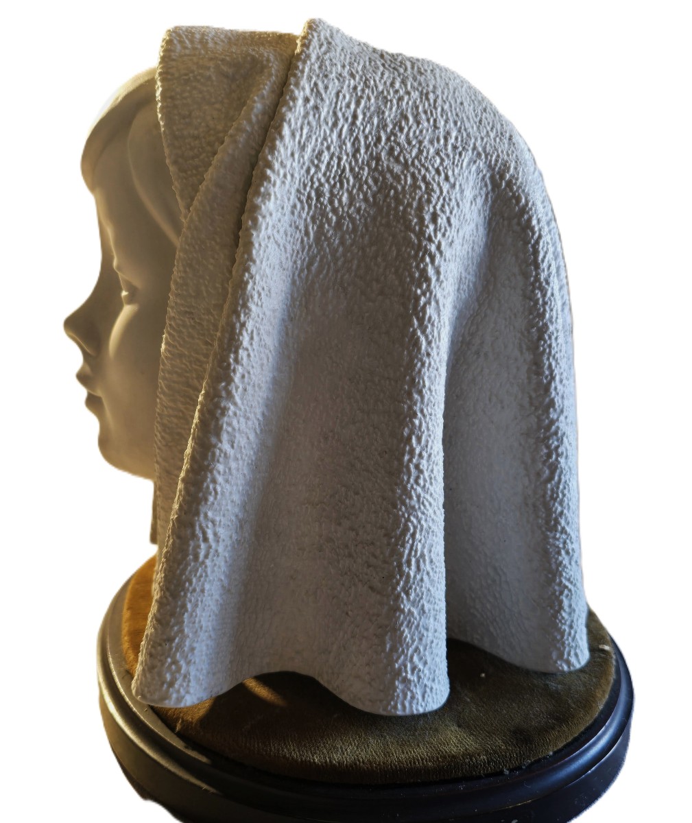 Head Of A Young Veiled Woman – Early Lladró Biscuit, 1969‑1985-photo-3