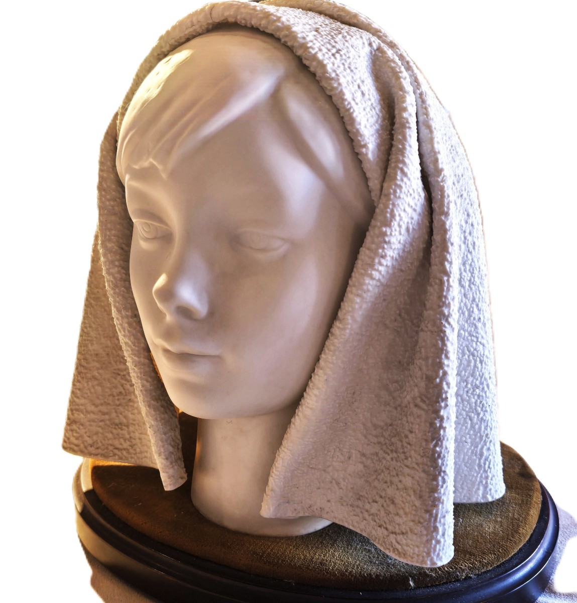 Head Of A Young Veiled Woman – Early Lladró Biscuit, 1969‑1985