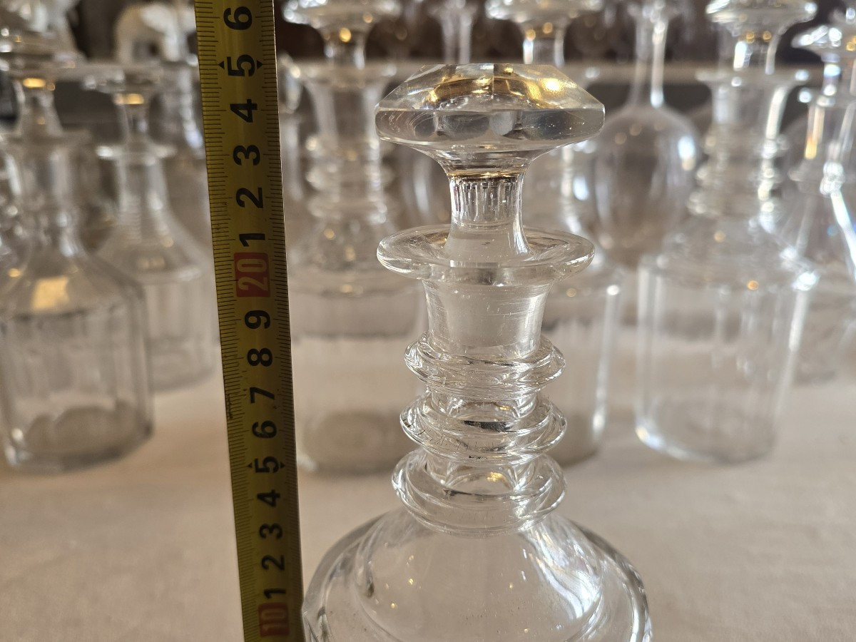 Antique Bottle N. 1 In Cut Crystal With  Facets – Early 20th Century-photo-4